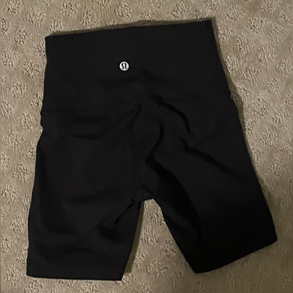 Lululemon 4” biker shorts; black
